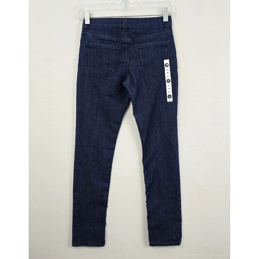OshKosk B'gosh Dark Wash Zip Button Closure Skinny Jeans 10/10A New‎